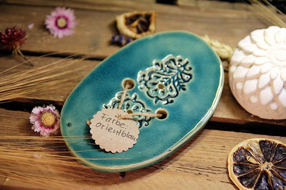 Seifenschale oval orientblau 2
